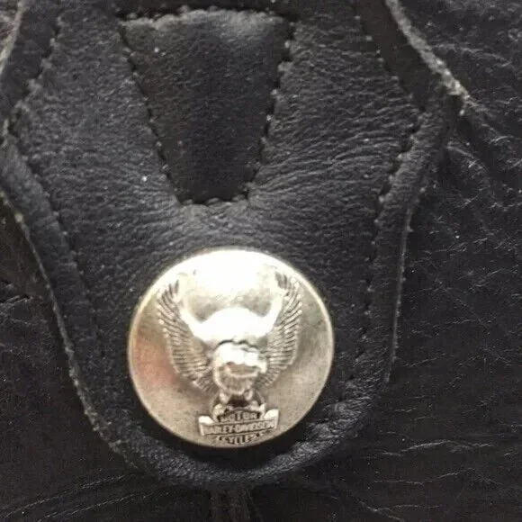 Harley-Davidson Ladies Black Leather Motorcycle Riding Boots Size 8M USA Made - Picture 2 of 16